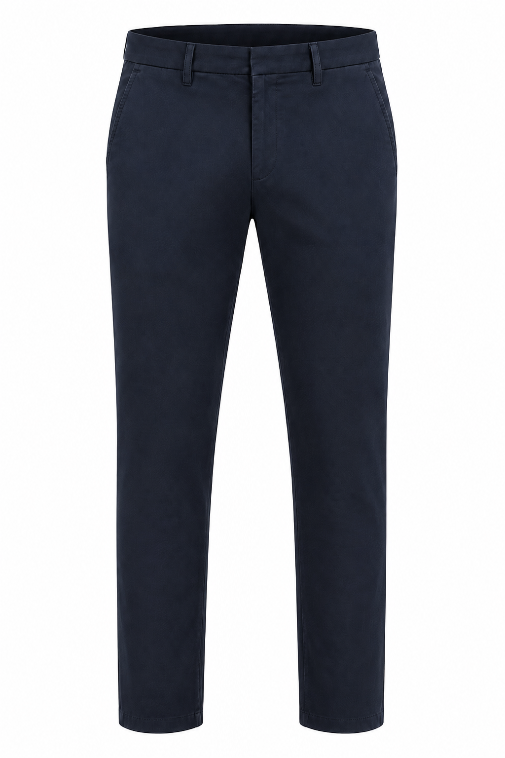 Men Navy Solid Trousers
