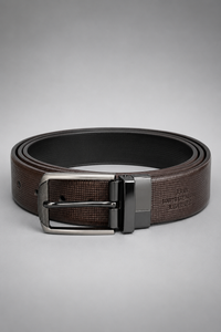 Men's Reversible Black & Tan Leather Belt | Premium Dual-Sided Belt