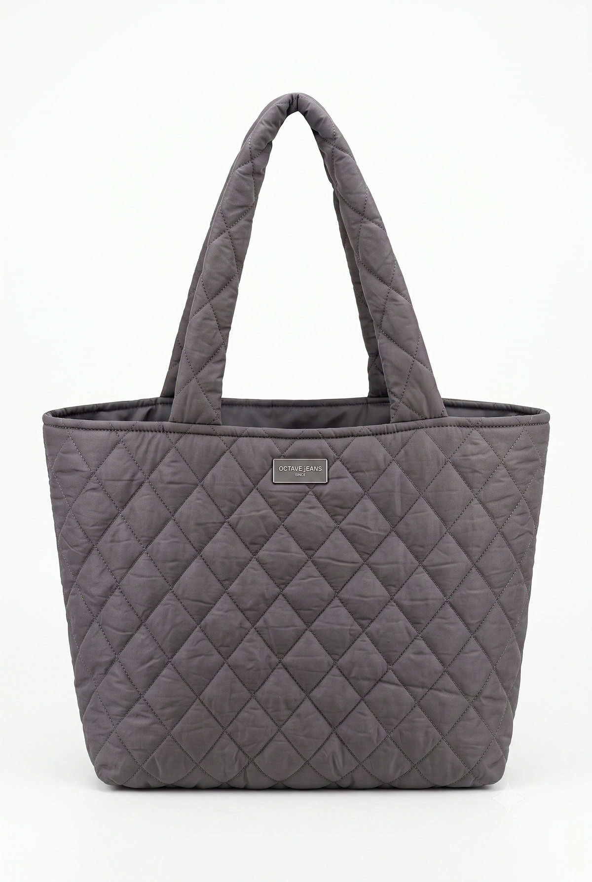Women's Quilted Tote Handbag for Women | Lightweight Shoulder Bag | Large Capacity Everyday Carry Tote | Grey