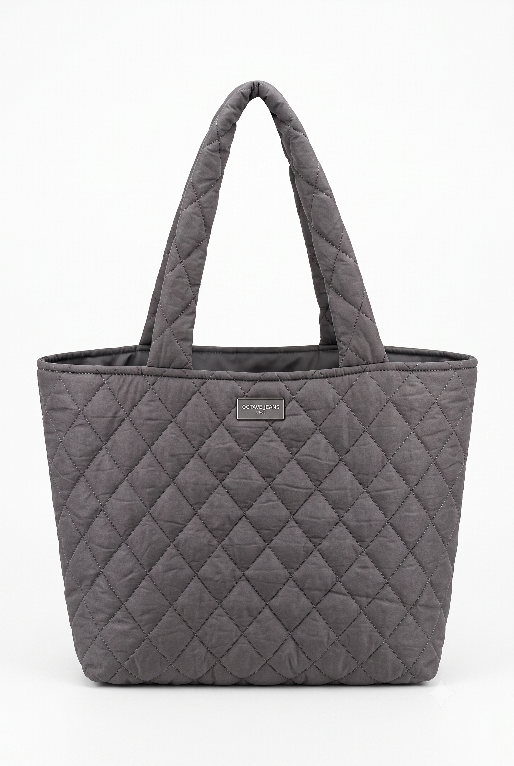 Women's Quilted Tote Handbag for Women | Lightweight Shoulder Bag | Large Capacity Everyday Carry Tote | Grey