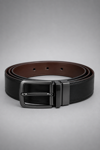 Men's Reversible Black & Brown Leather Belt | Premium Dual-Sided Belt