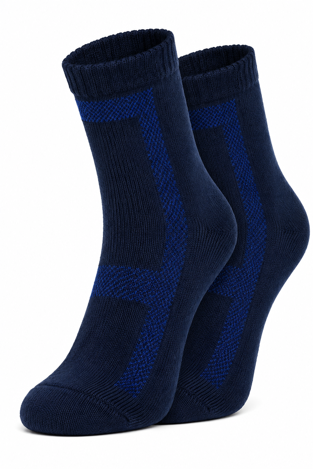 Men's Ankle Length Socks – Navy Blue Performance Knit | Soft Cotton Blend