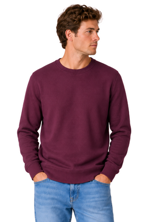 Men’s Wine Football Knit Full Sleeve Pre-Winter Sweatshirts