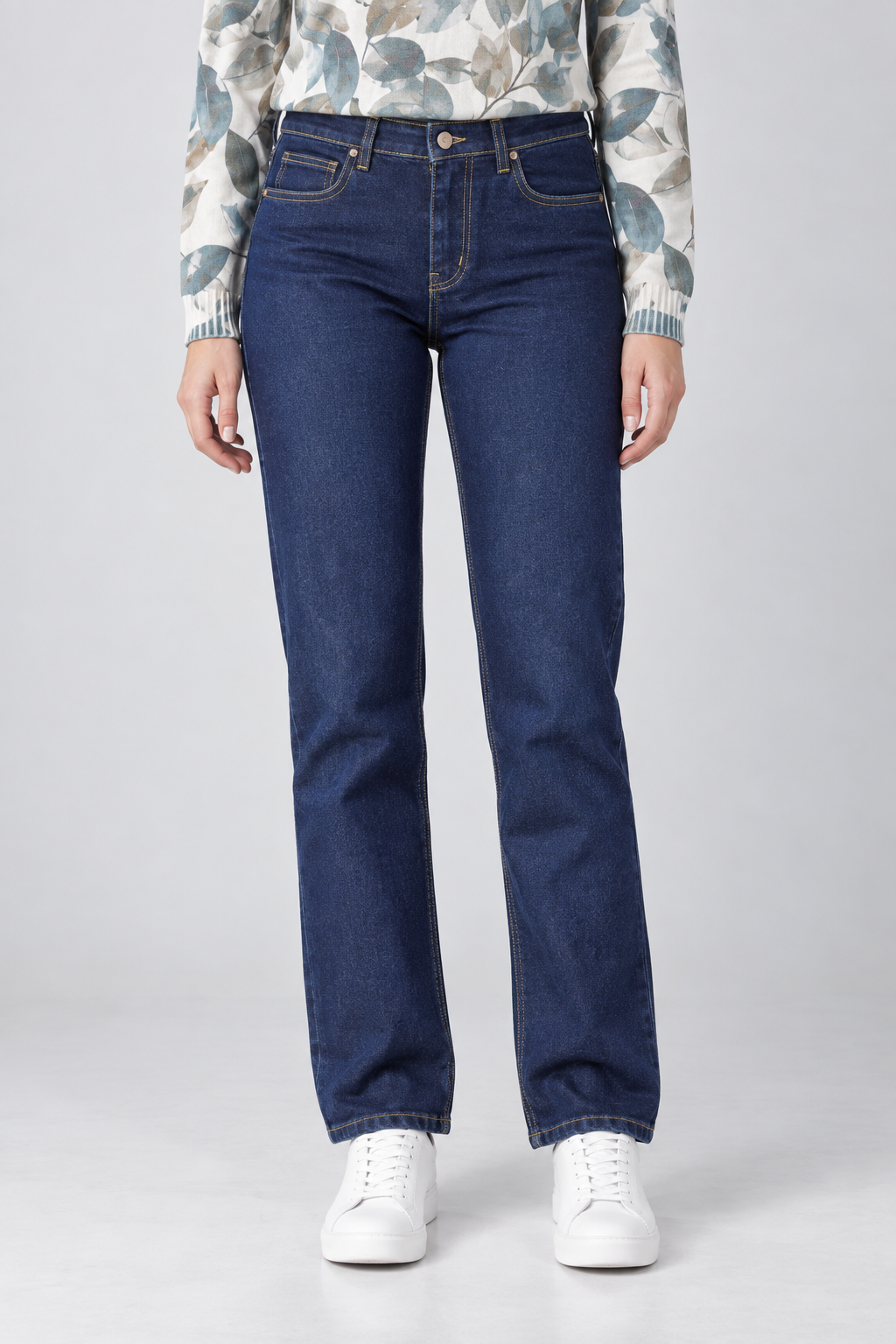 Women’s Navy Straight Fit Denim Jeans – Classic Everyday Jeans