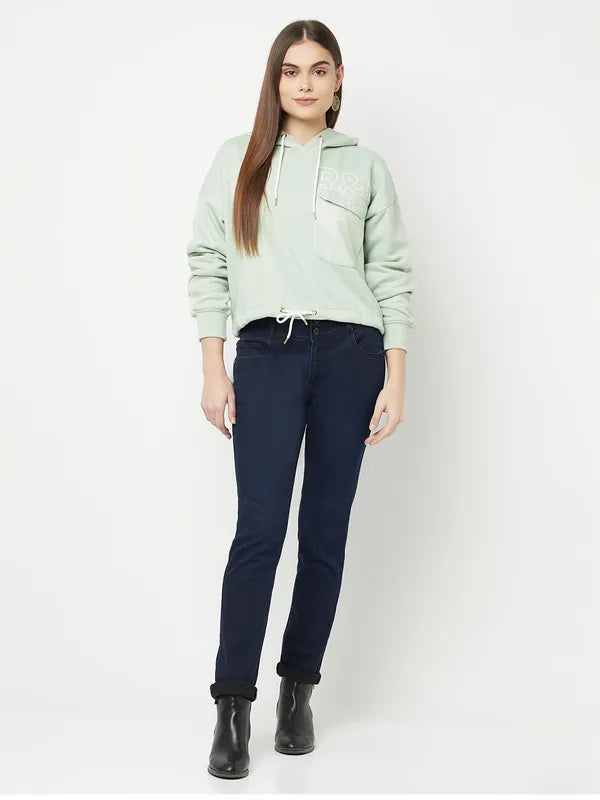 Women Dusty Mint Sweatshirts