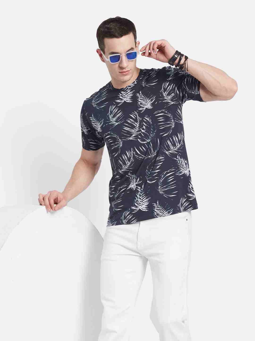 Octave Men Floral Printed T-shirt