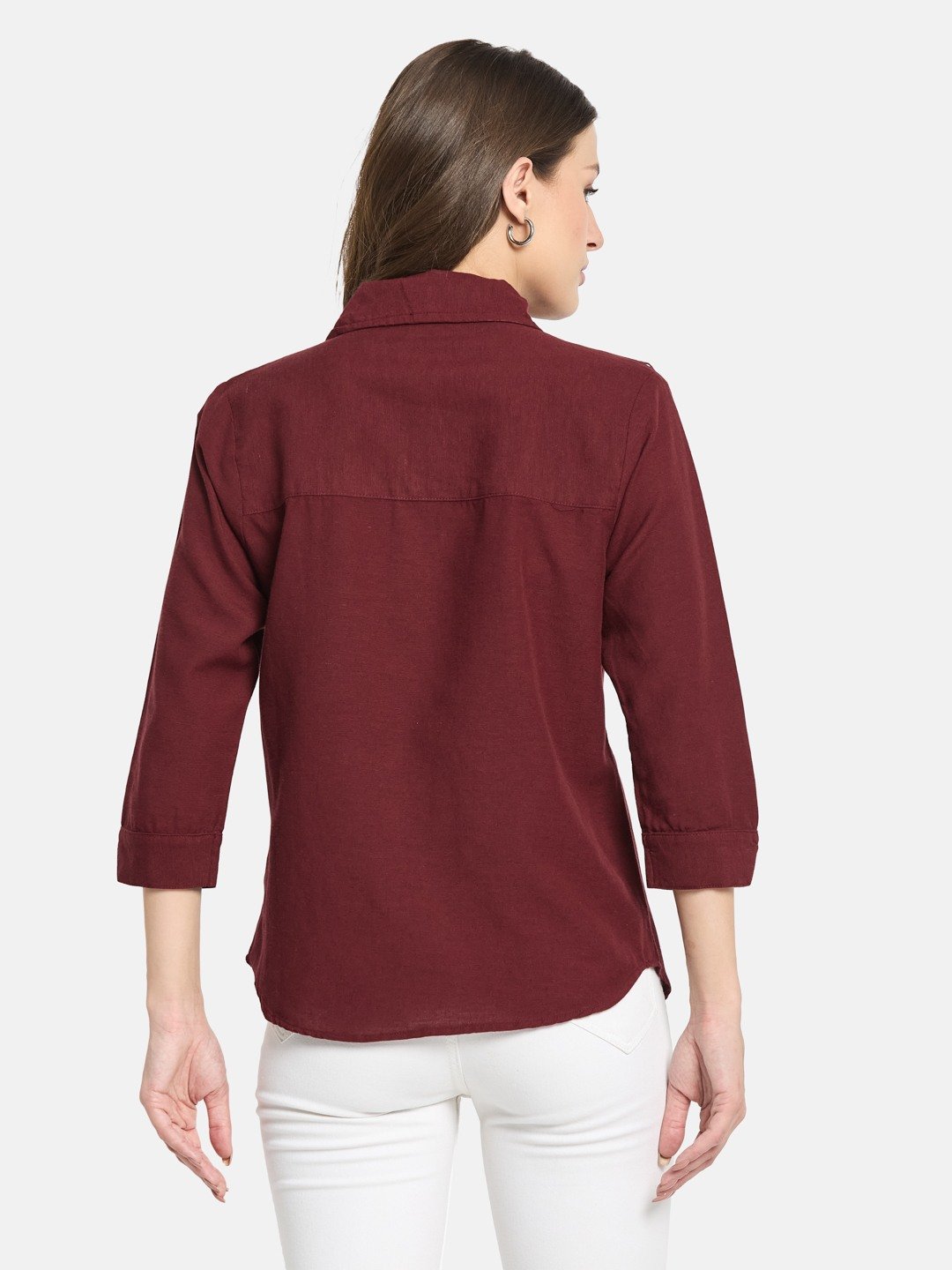 METTLE Women Salsa Cotton Shirt Style Top