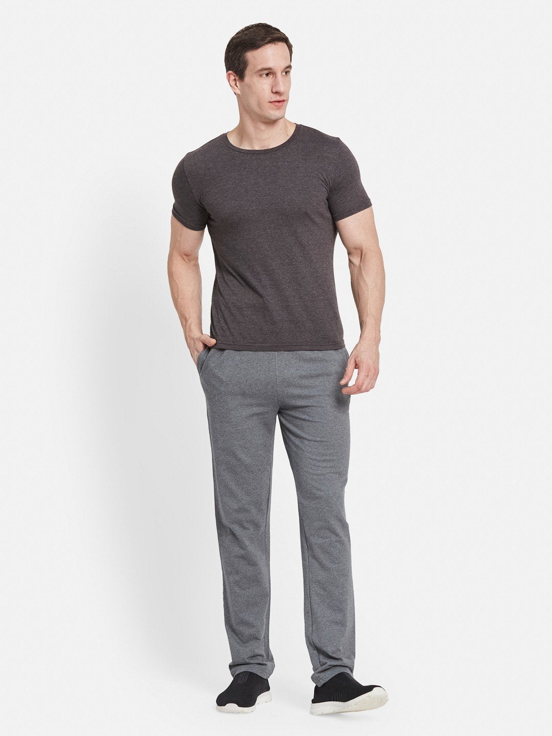 Octave Men Cotton Mid Rise Track Pants