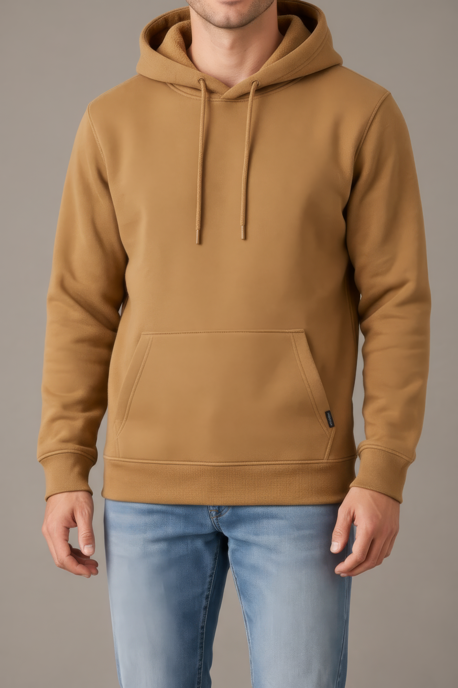 Dark Camel Premium German Velvet Hooded Sweatshirt