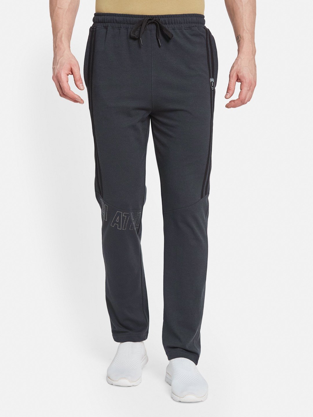 Octave Men Cotton Mid Rise Track Pants