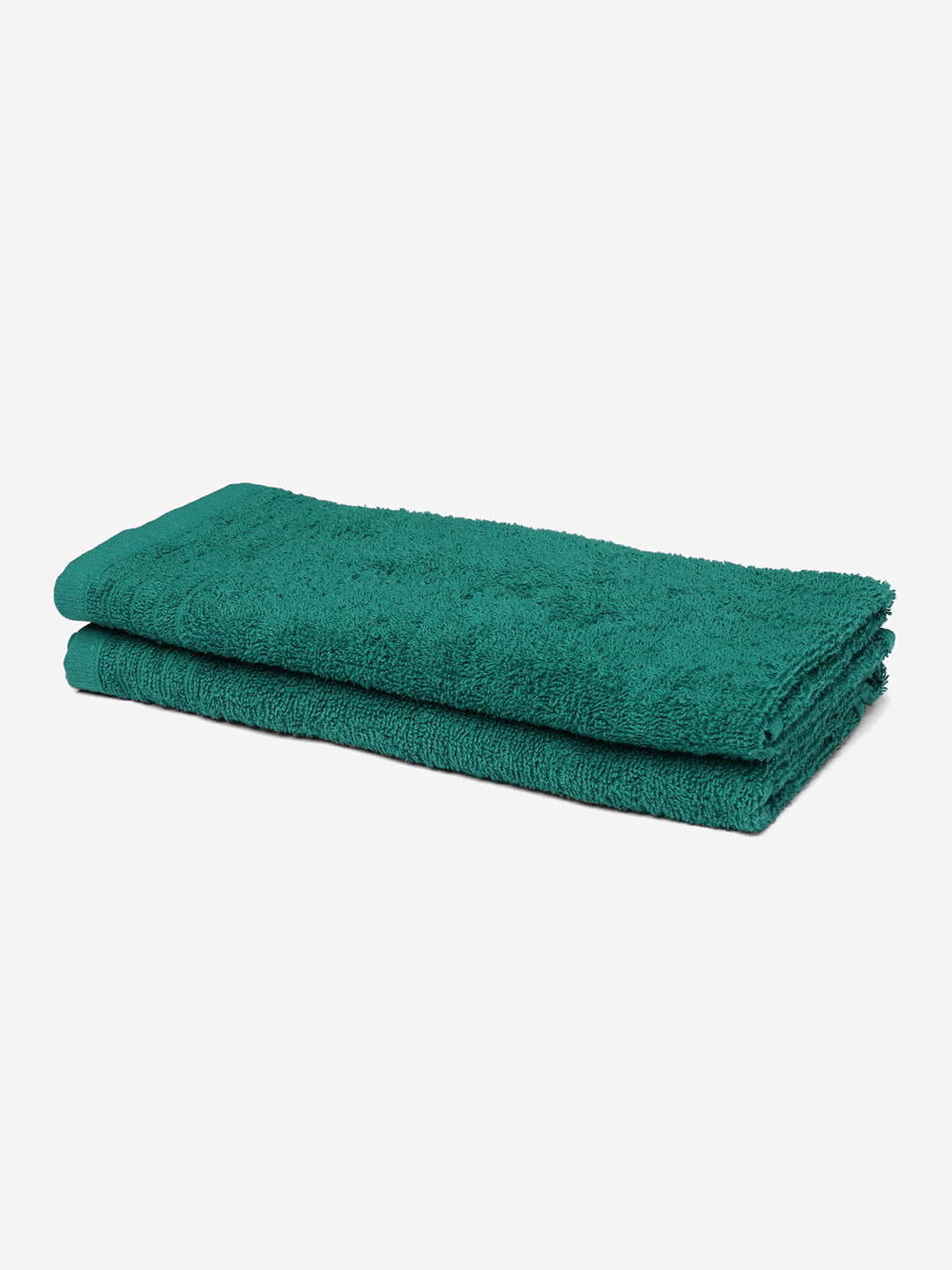 Green Hand Towels – Pack of 2, Soft & Absorbent Terry Towels, 40 × 60 cm