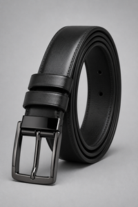 Men's Reversible Black Leather Belt | Premium Dual-Sided Belt