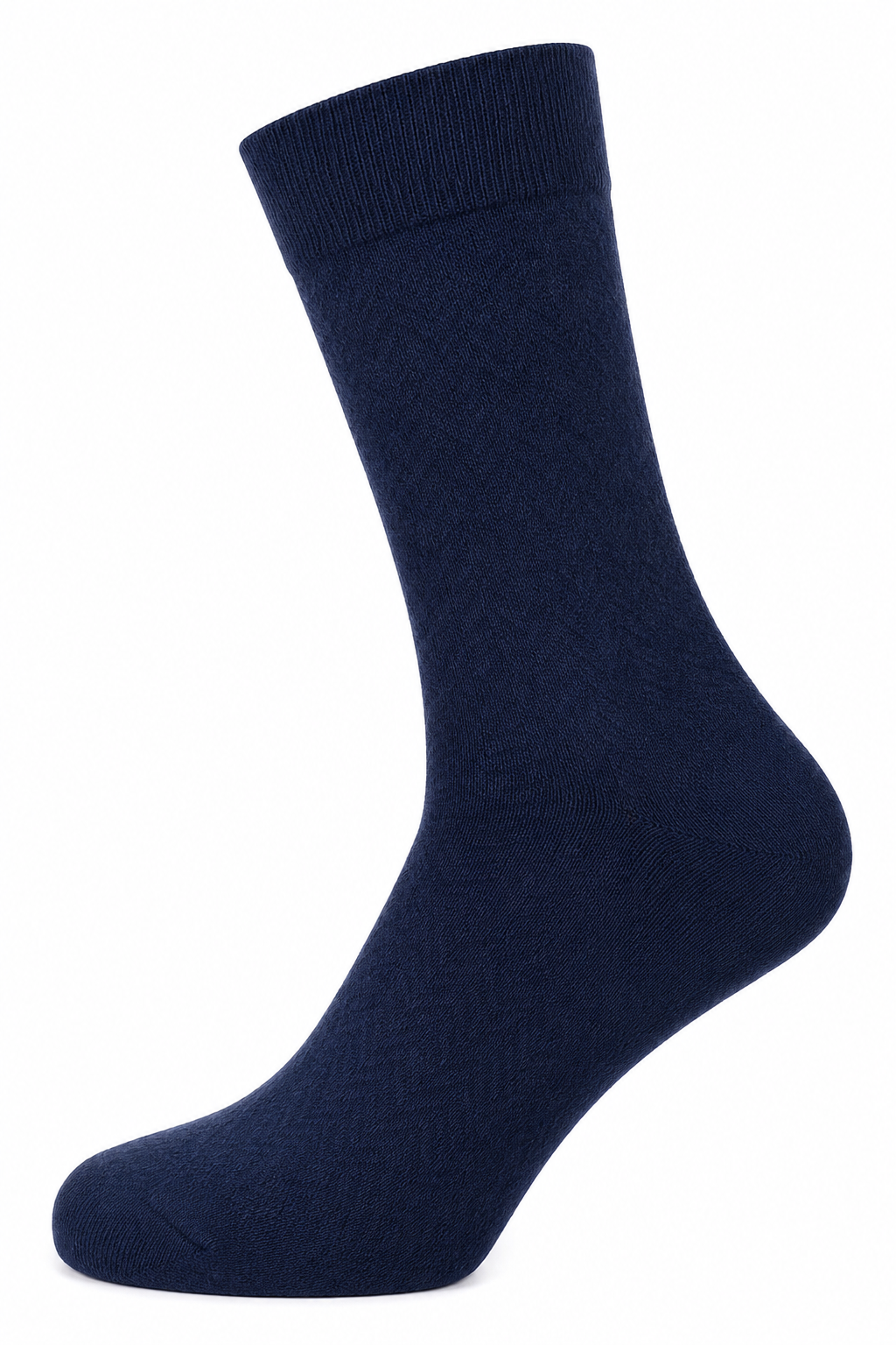 Premium Men's Herringbone Dress Socks - Navy Crew Socks