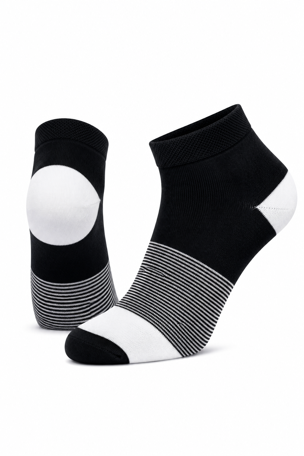 Men’s Navy Ankle Length Socks with White Stripes