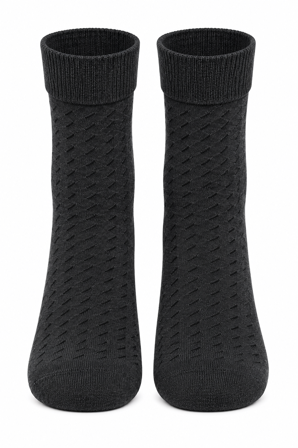 Men's Anthra Grey Crew Length Dress Socks