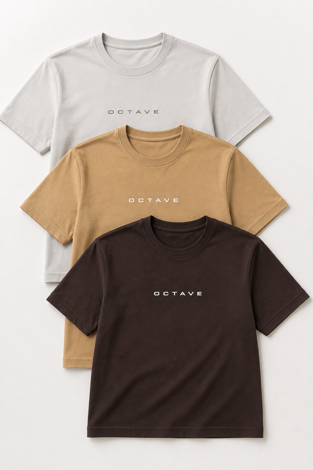 Men’s Crew Neck T-Shirt Pack of 3 Combo 1  | Premium Cotton Blend Regular Fit T-Shirts