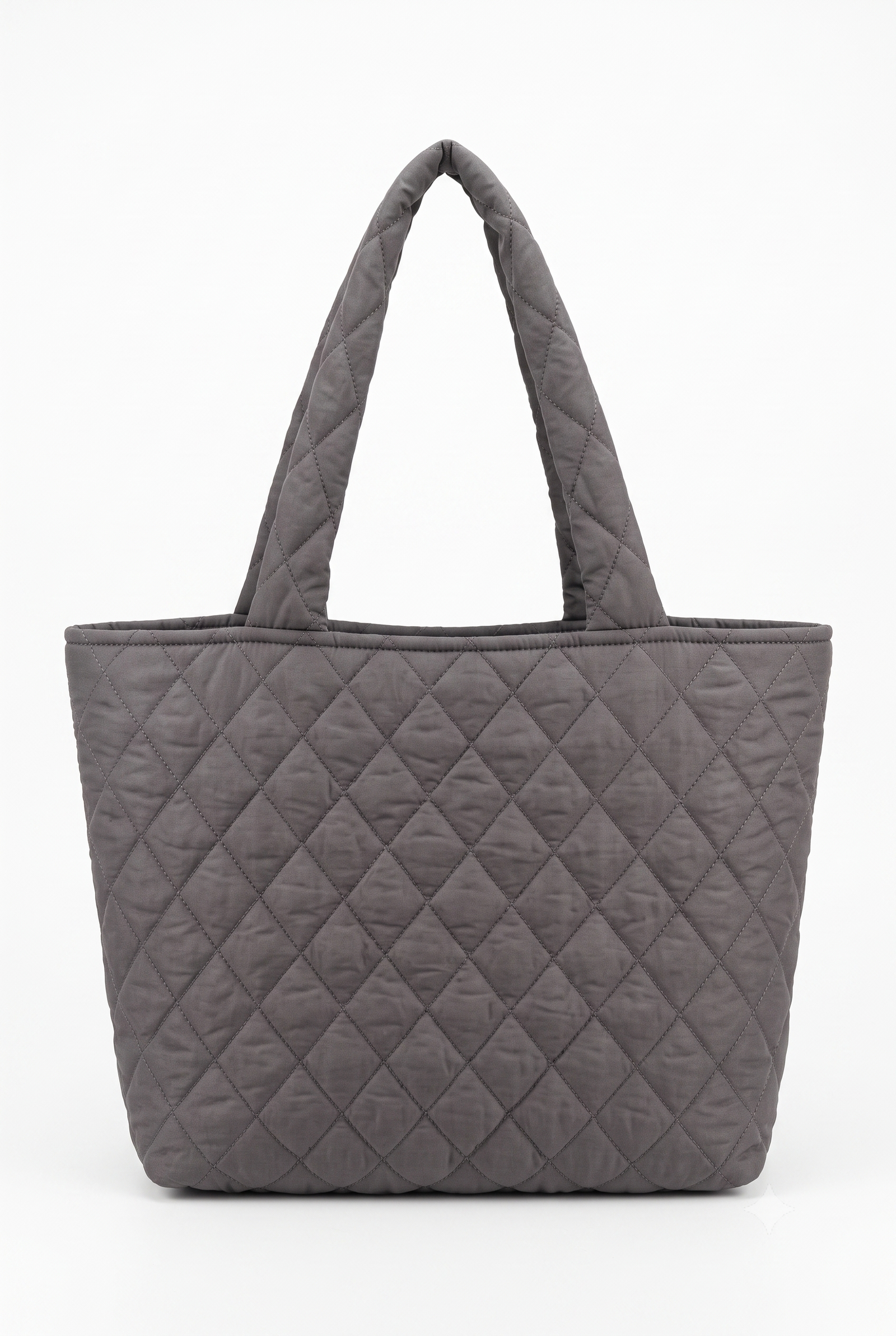 Women's Quilted Tote Handbag for Women | Lightweight Shoulder Bag | Large Capacity Everyday Carry Tote | Grey