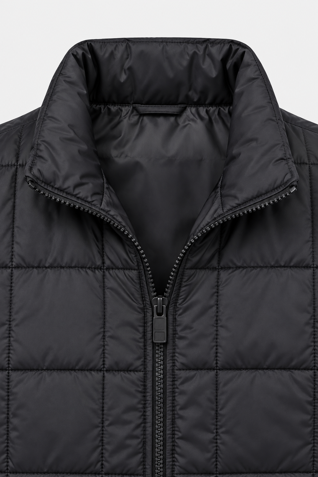 Men’s Black Lightweight Reversible Woven Puffer Gilet – Regular Fit Sleeveless Jacket