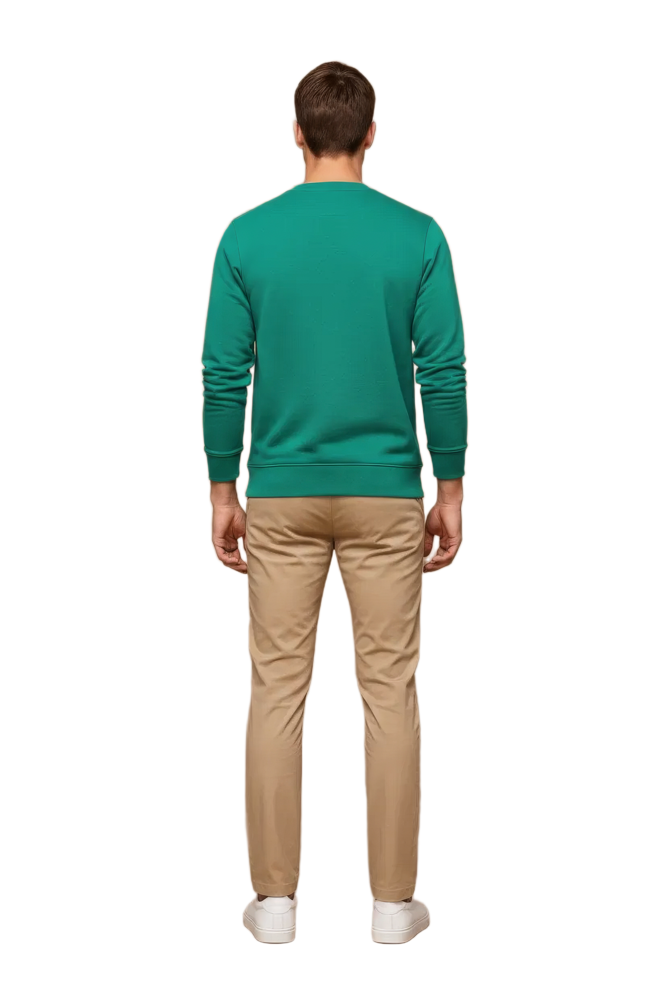 Men’s Premium Green Crew Neck Cotton Fleece Sweatshirt