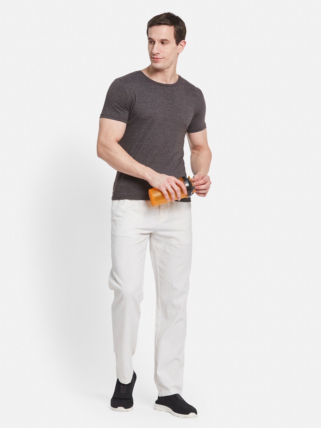 Octave Men Cotton Mid Rise Track Pants
