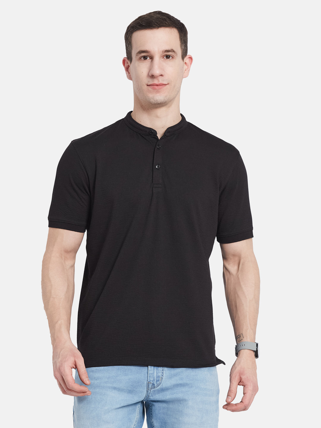 Octave Men Mandarin Collar T-shirt