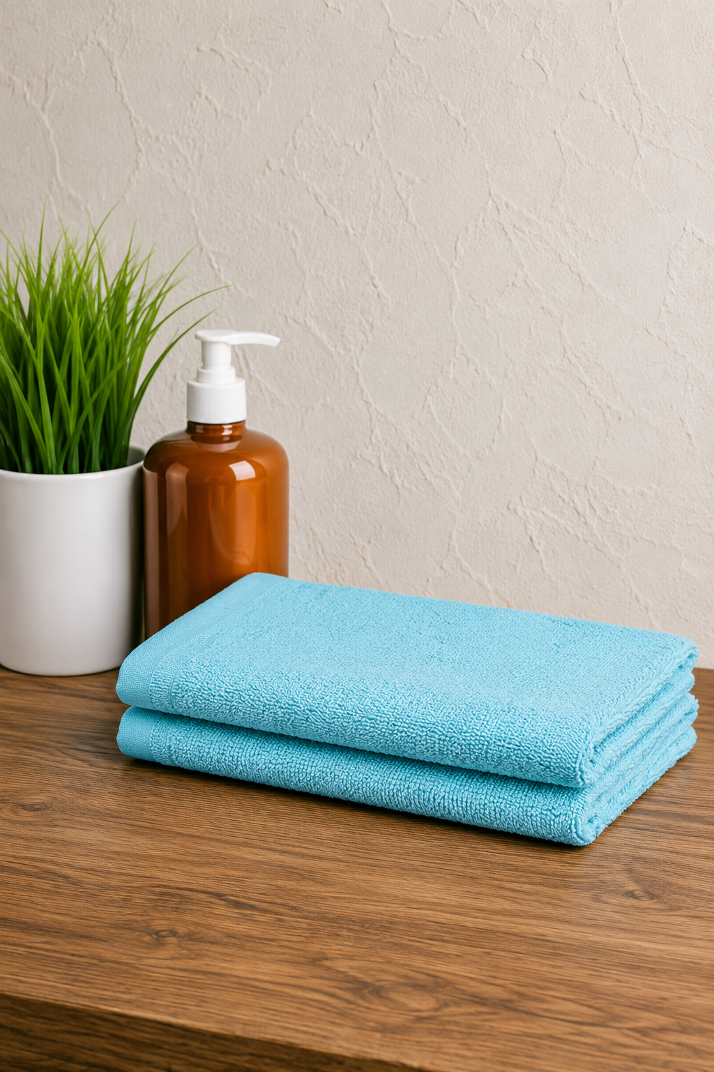 Mint Hand Towels – Pack of 2, Soft & Absorbent Terry Towels, 40 × 60 cm
