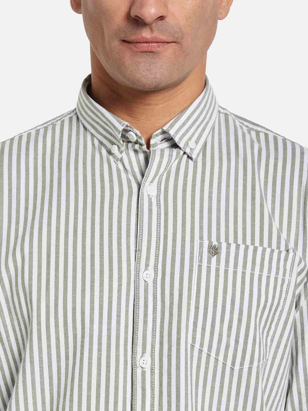 METTLE Men Multi Stripes Opaque Striped Casual Shirt