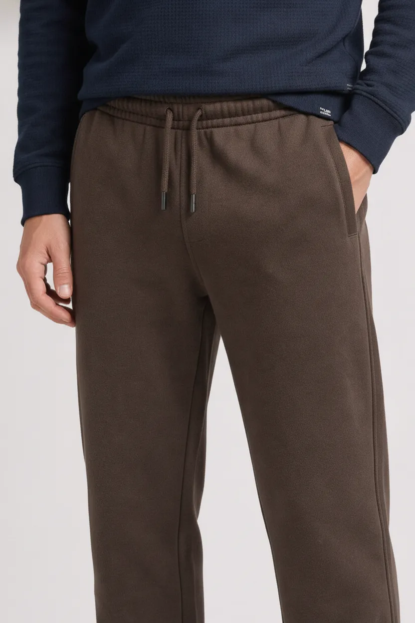 Men’s Espresso Melange Premium German Velvet  Lower with Drawstring