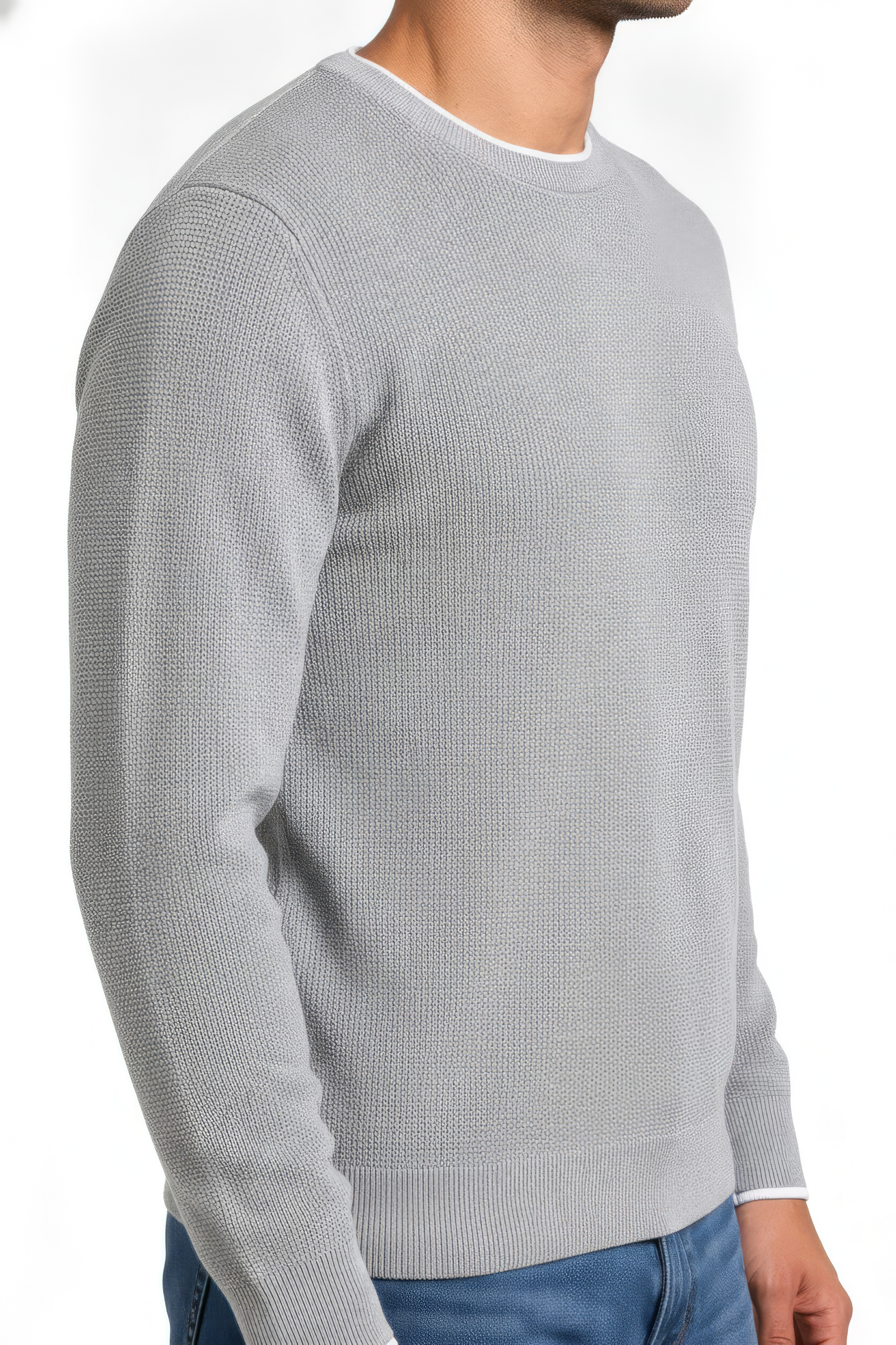 Men’s Structured Cotton Round-Neck Full-Sleeve Winter Top
