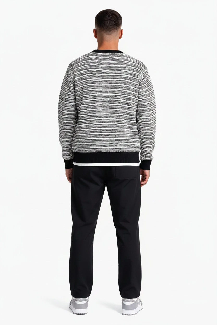 Men’s Black Poplin Lycra Cotton Lower with Drawstring