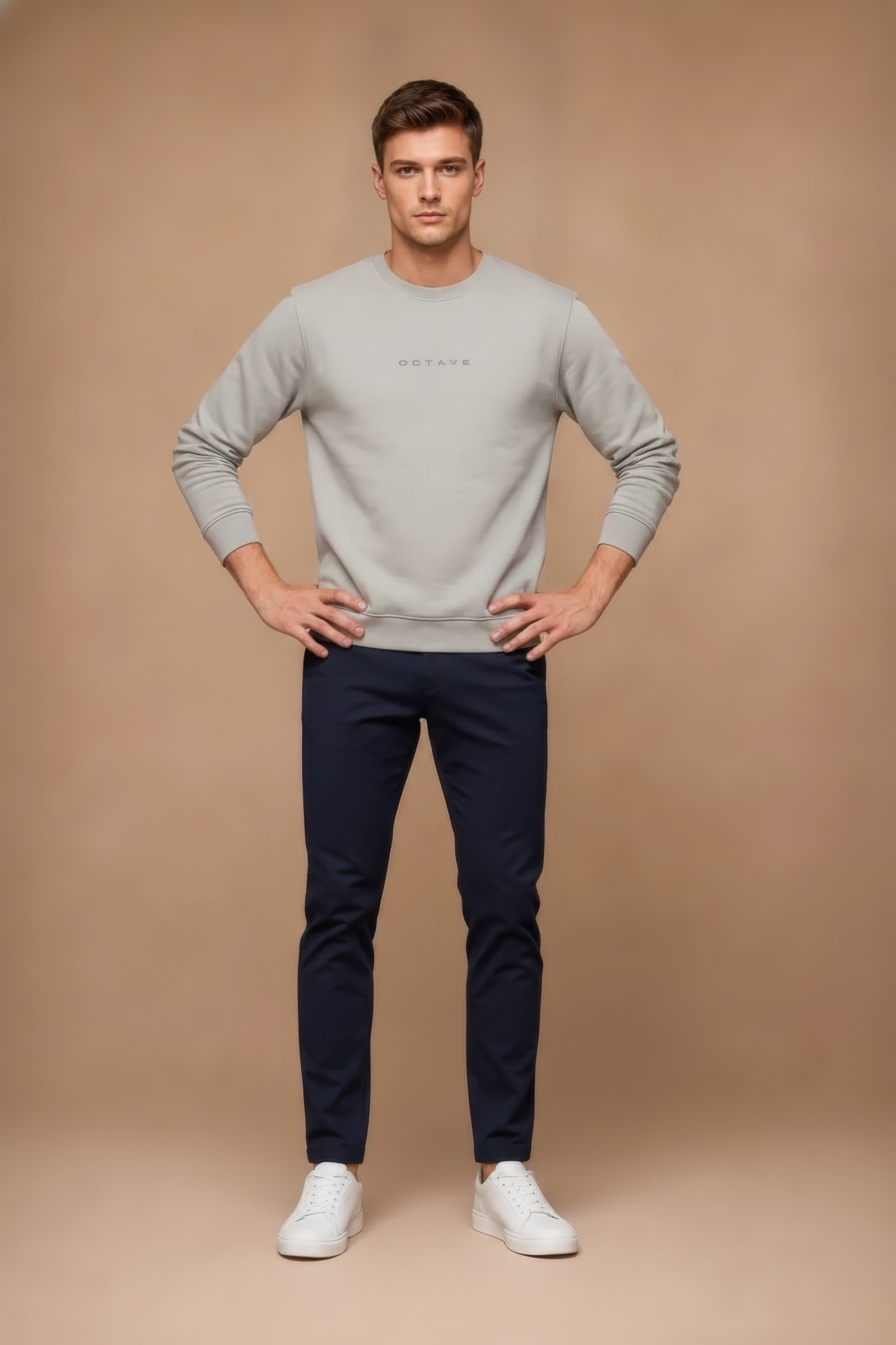 Men’s Premium Arona Crew Neck Cotton Fleece Sweatshirt