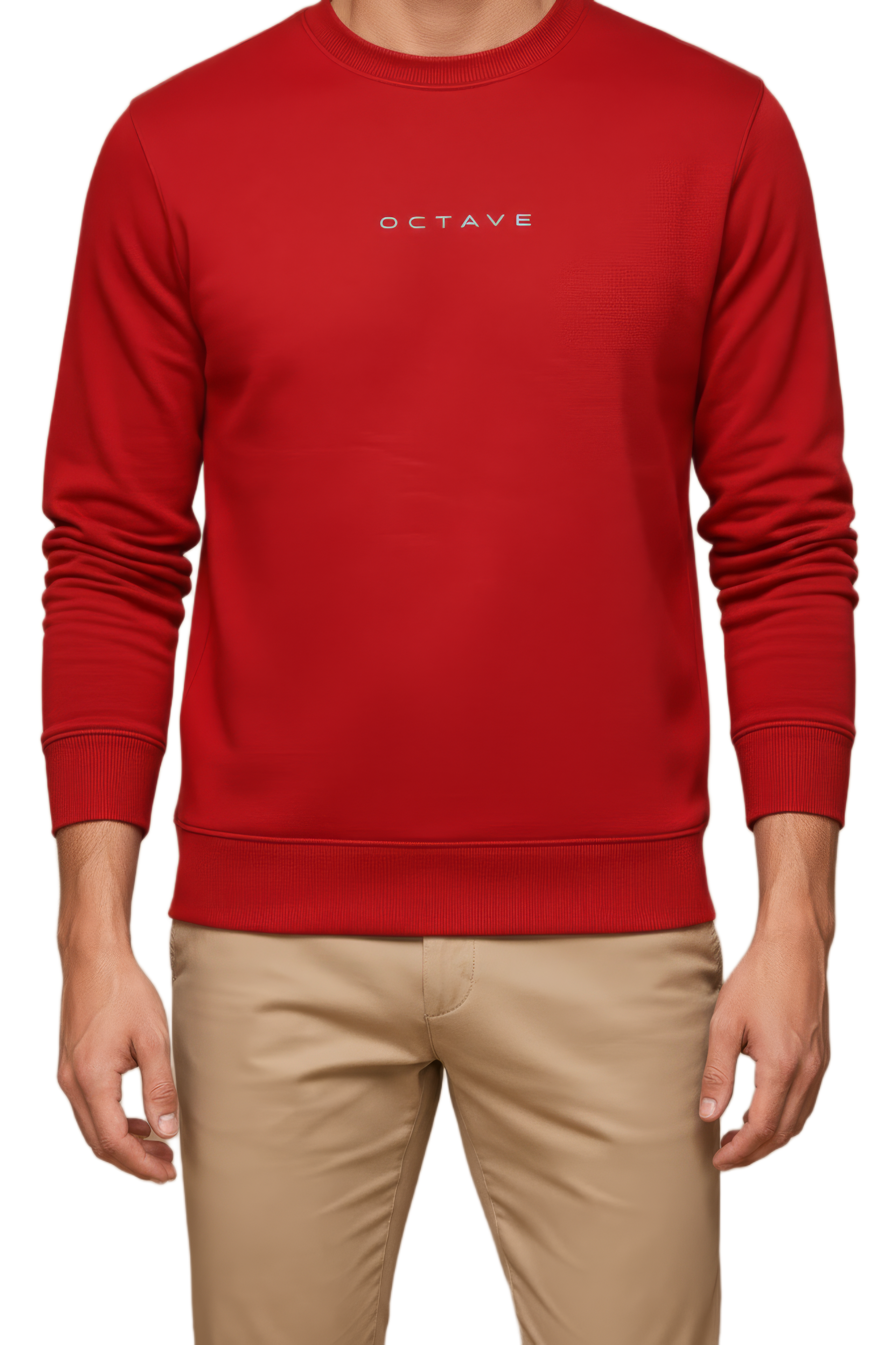 Men’s Premium Brick Crew Neck Cotton Fleece Sweatshirt