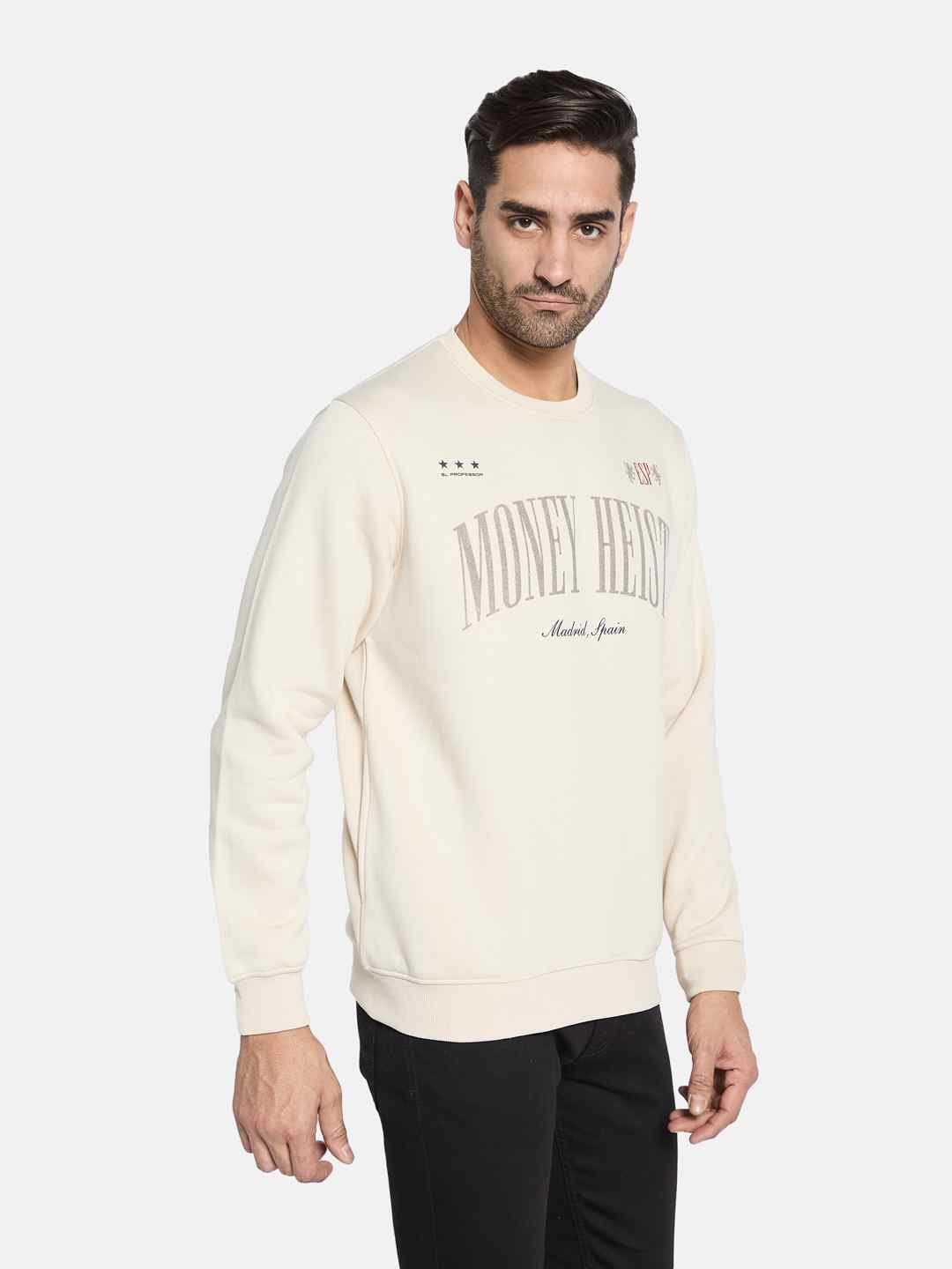 Octave Men Printed Pullover Sweatshirt