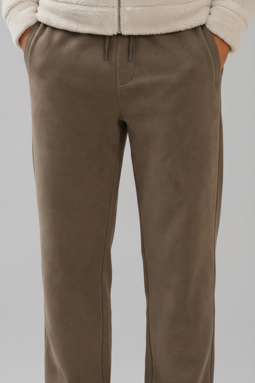 Men’s Cocoa Cotton Fleece Lower with Drawstring