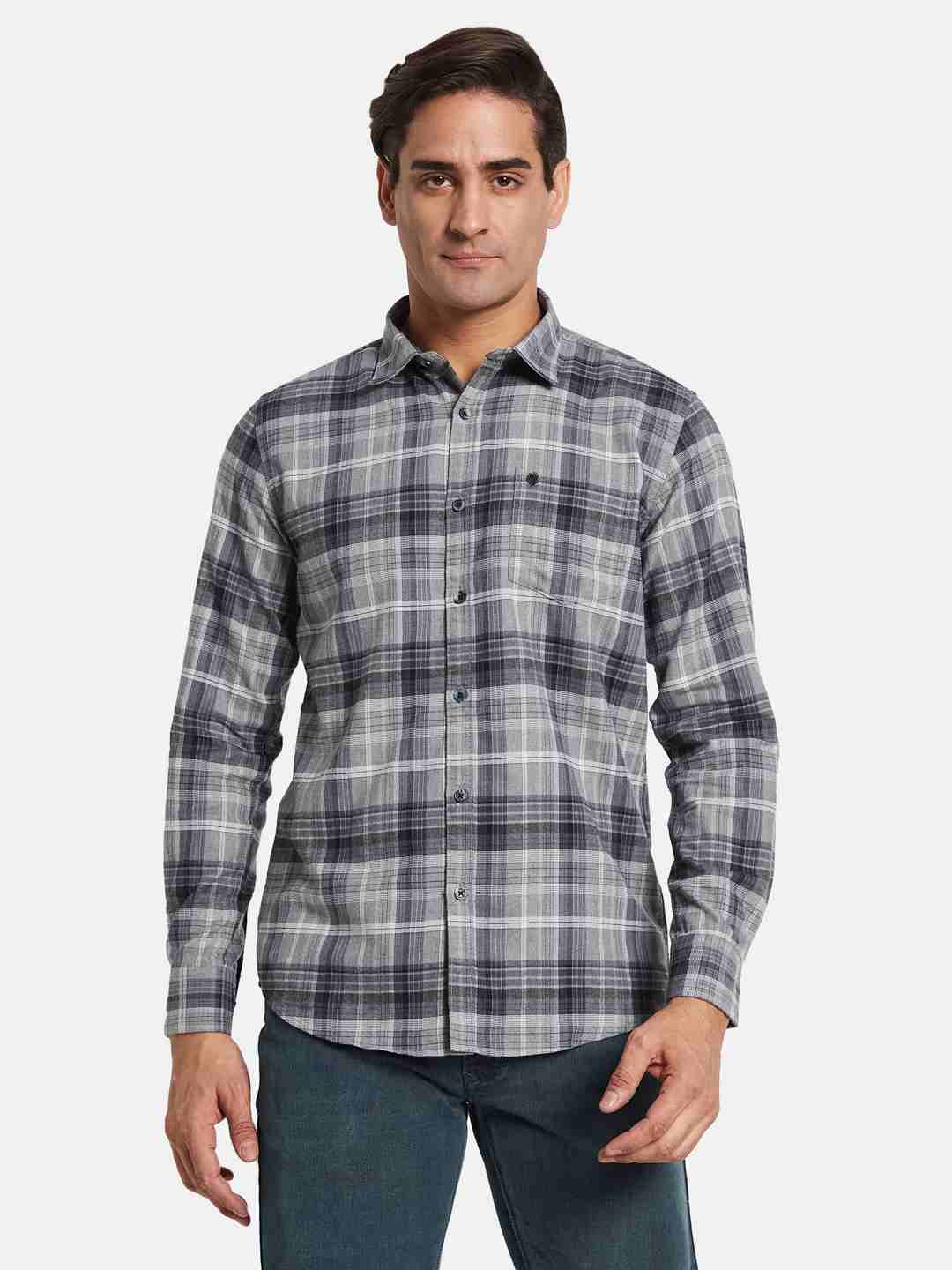 METTLE Men Multi Stripes Opaque Striped Casual Shirt