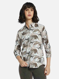 METTLE Women Floral Opaque Printed Casual Shirt