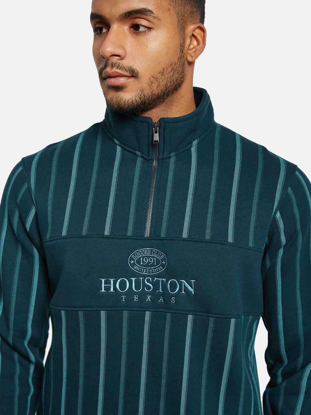 Octave Men Striped Sweatshirt