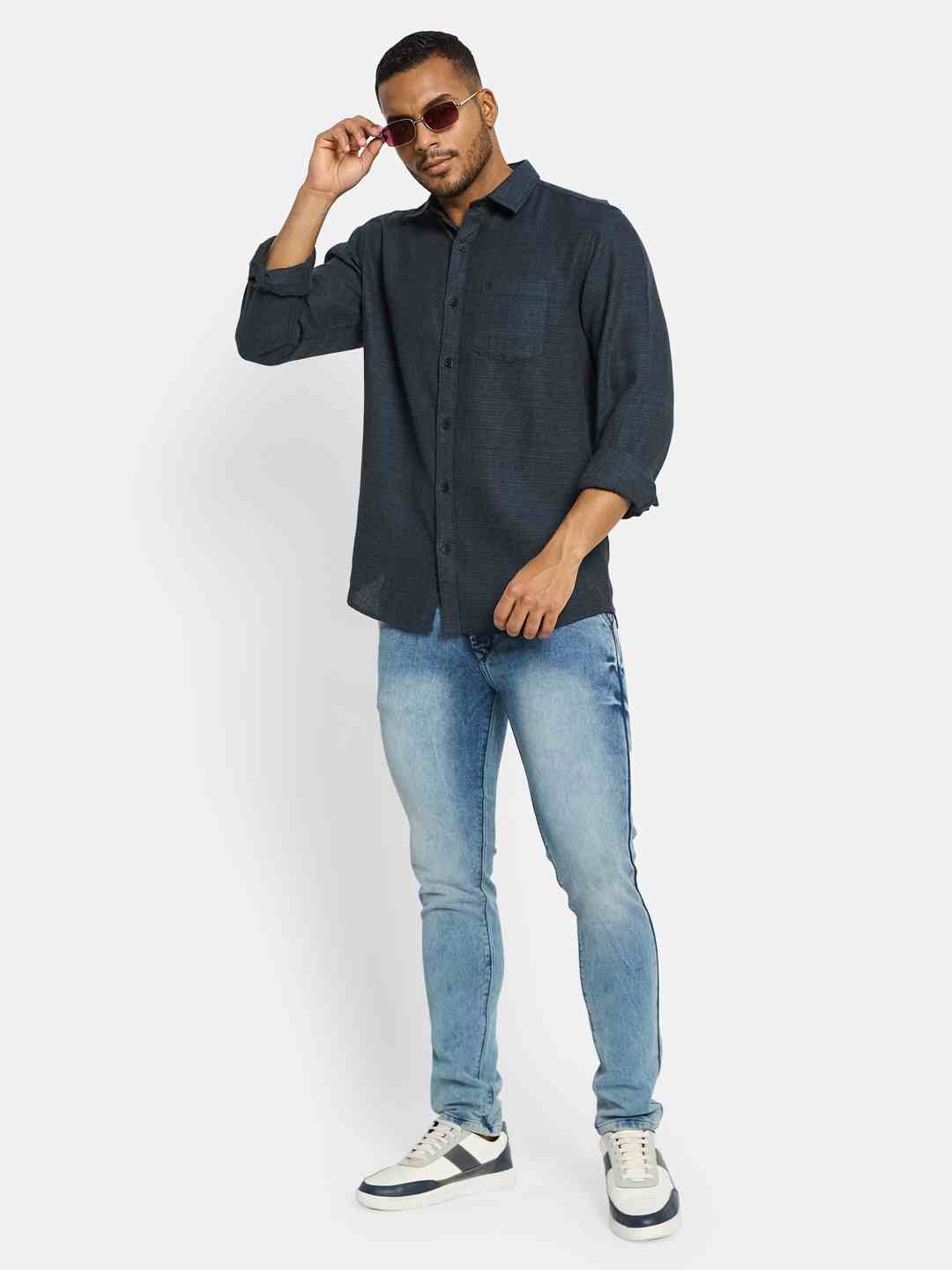 METTLE Men Opaque Casual Shirt