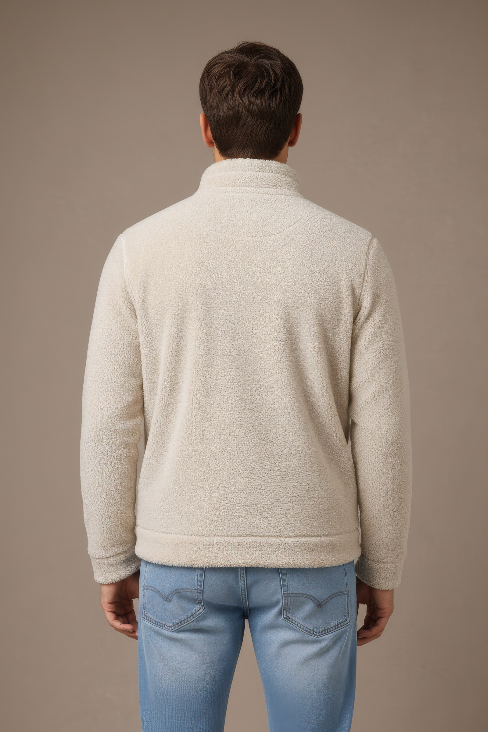 Arona Men’s Double-Sided  Coral Fur Sweatshirt |