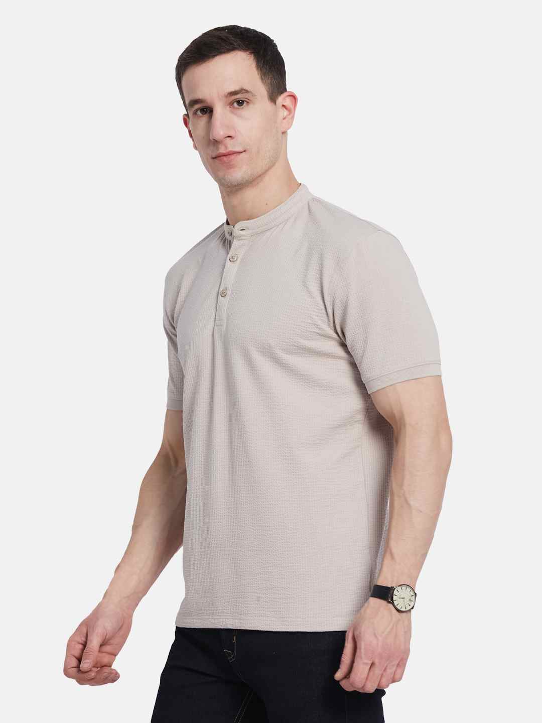 Octave Men Mandarin Collar T-shirt
