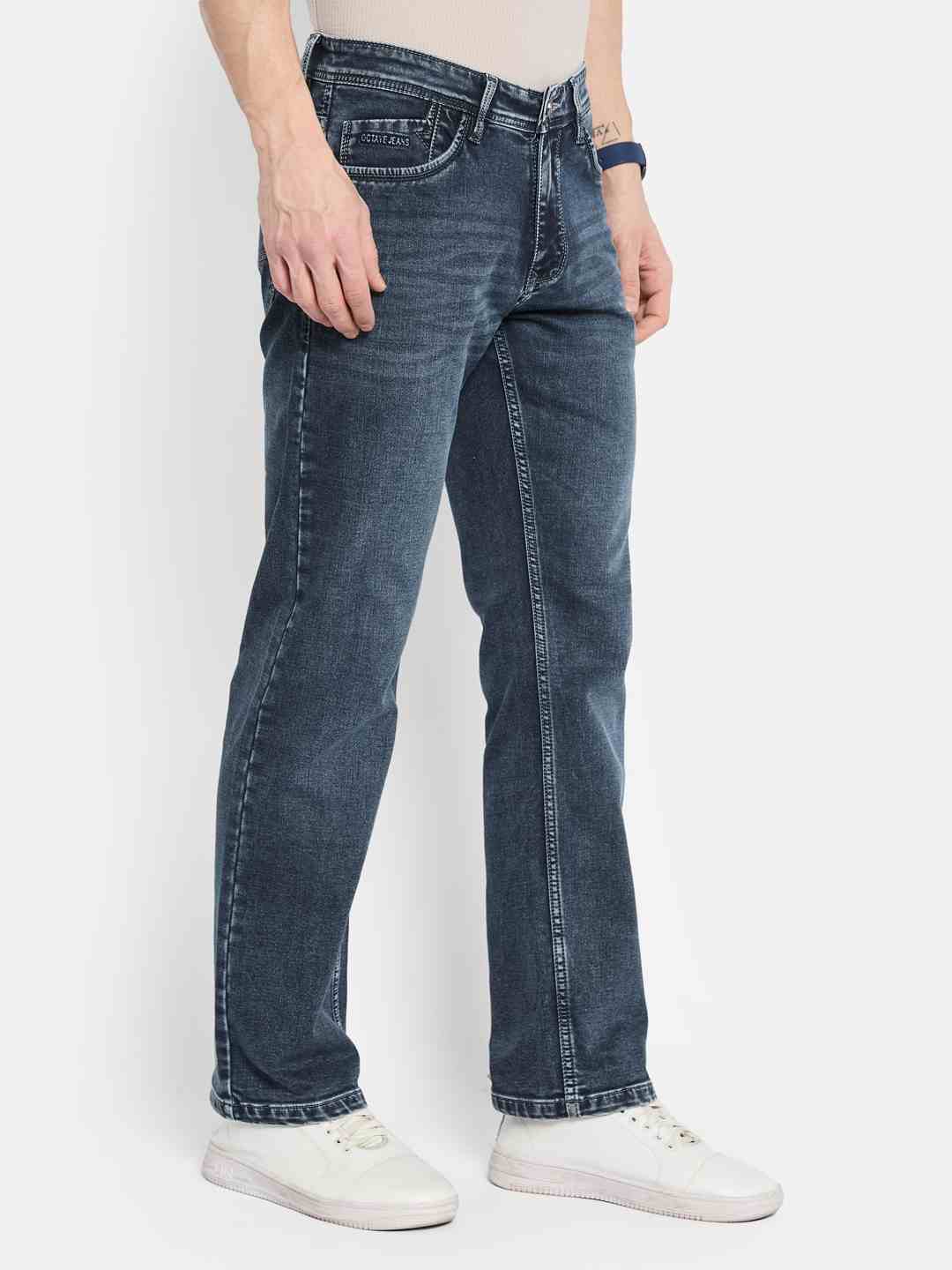 Octave Men Straight Fit Stretchable Jeans