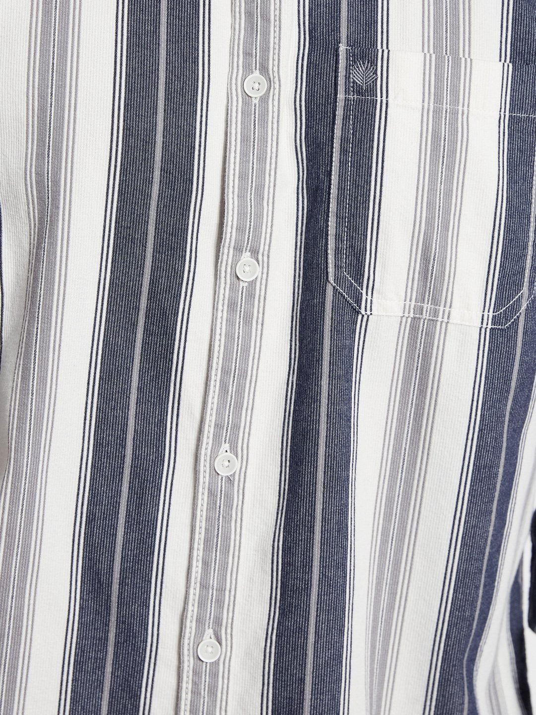 METTLE Men Multi Stripes Opaque Striped Casual Shirt