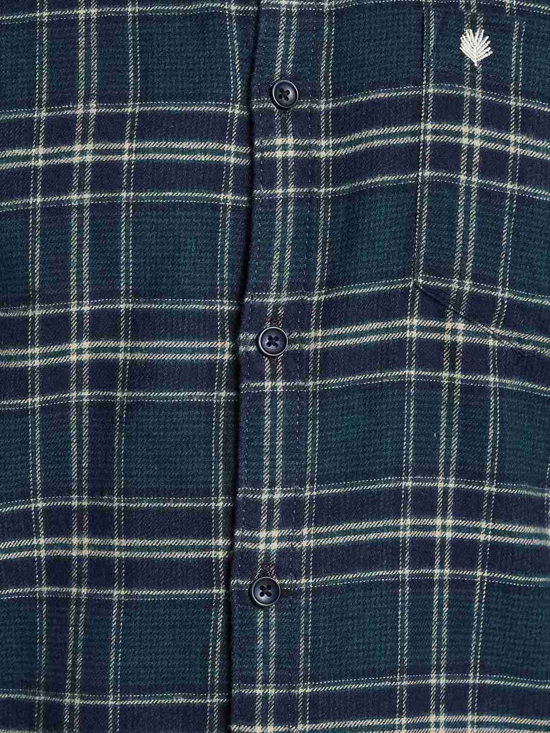 METTLE Men Opaque Checked Casual Shirt