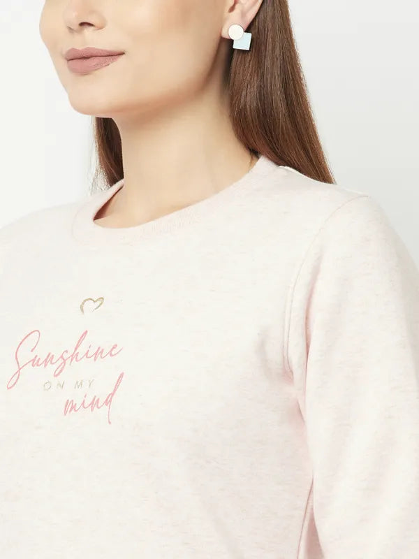 Women Pearl Melange Sweatshirts