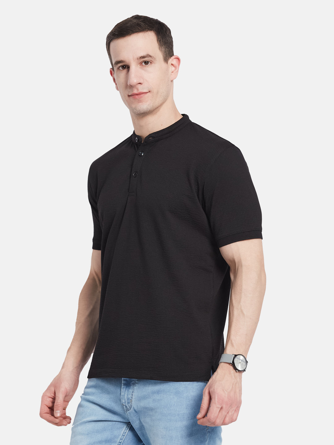 Octave Men Mandarin Collar T-shirt