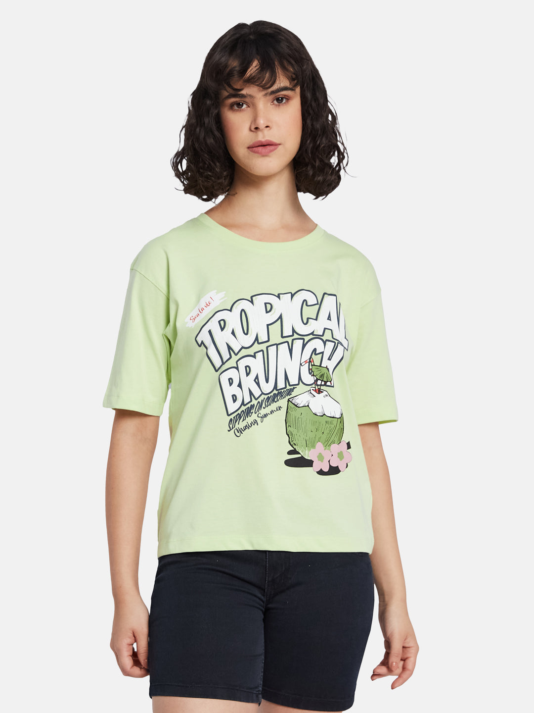 METTLE Women Printed T-shirt