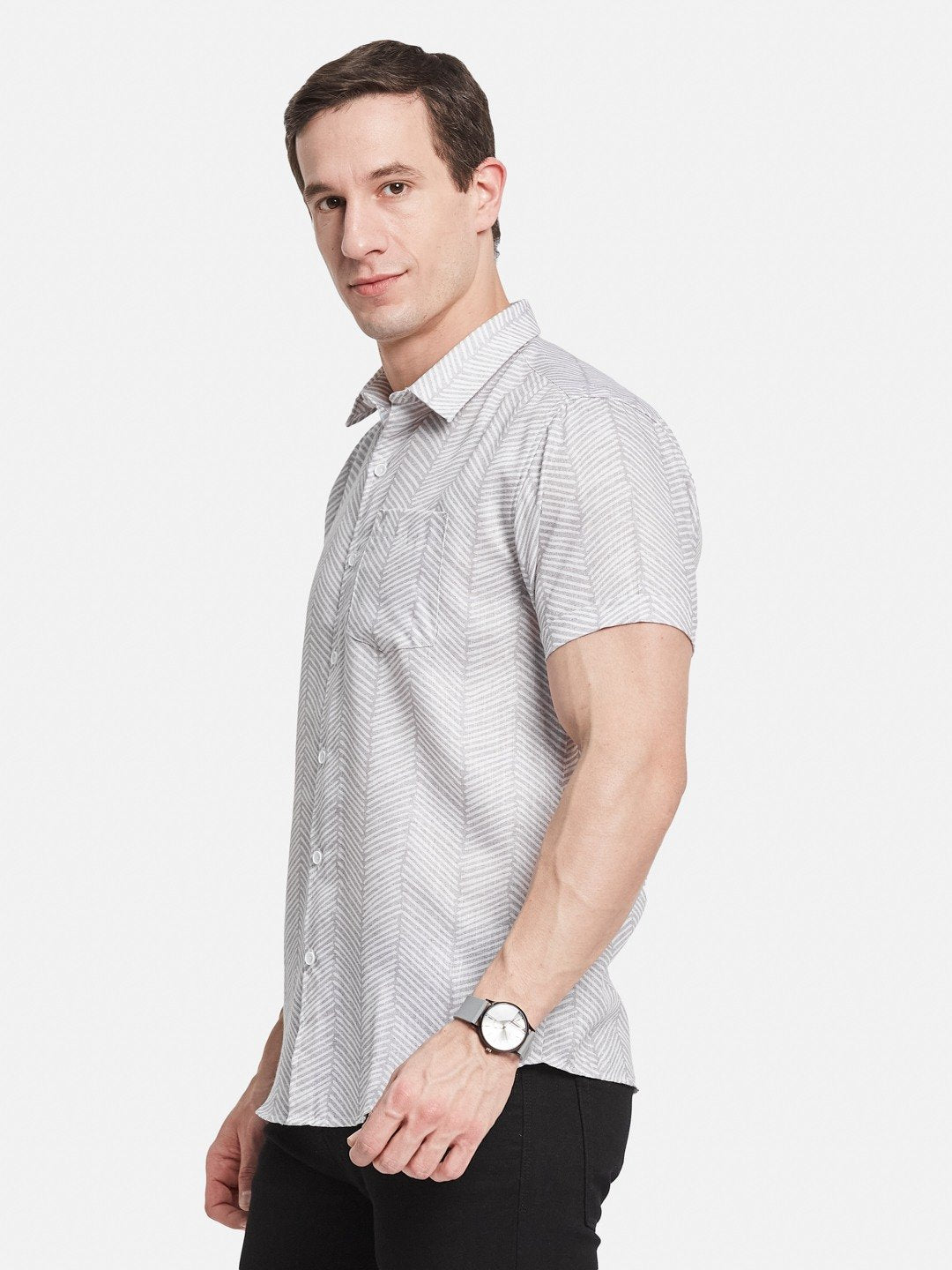 METTLE Men Opaque Printed Casual Shirt