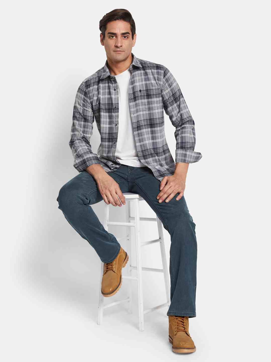 Octave Men Straight Fit Highly Distressed Stretchable Jeans