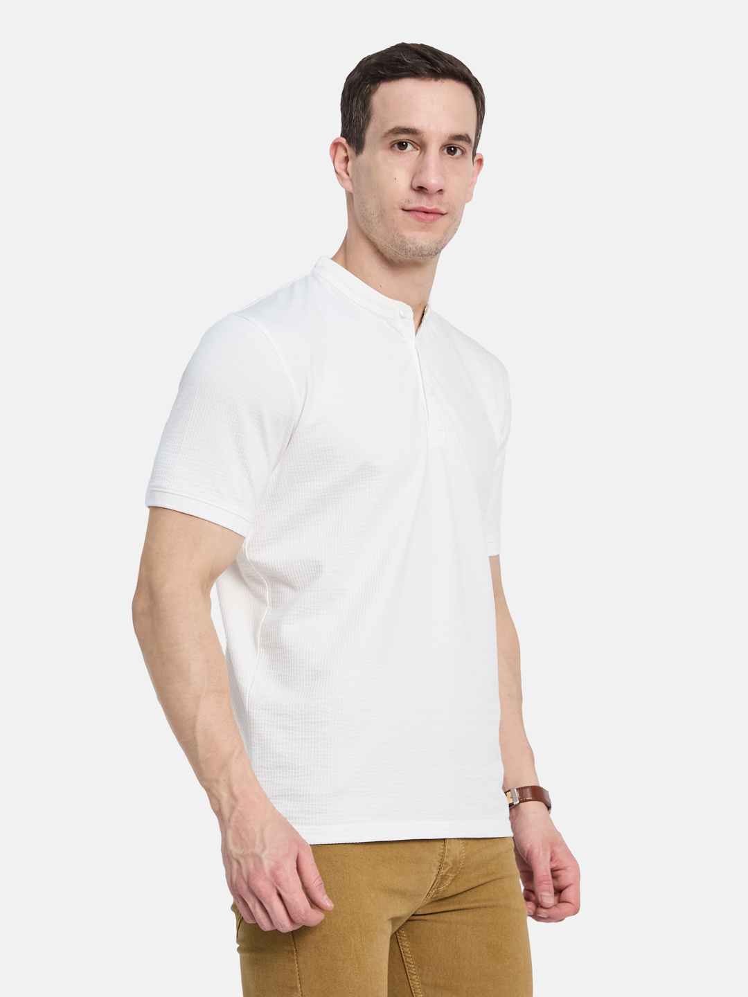 Octave Men Mandarin Collar T-shirt