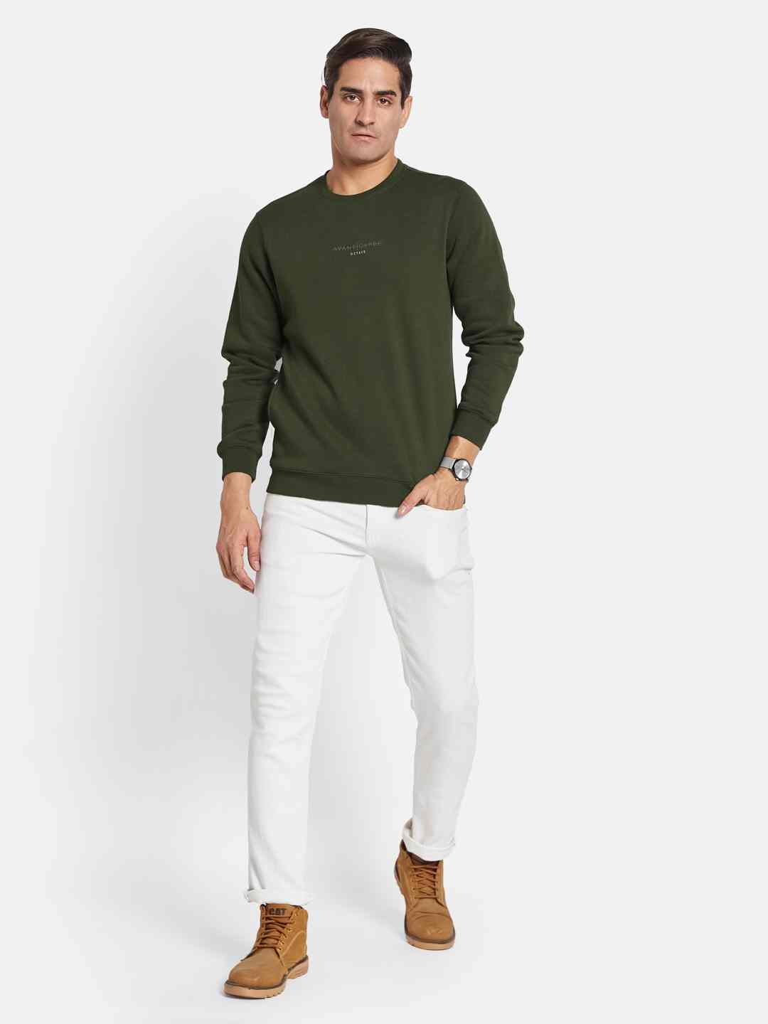 Octave Men Long Sleeves Round Neck Sweatshirt